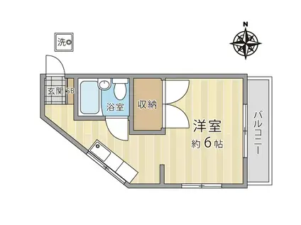 アイムハウス(1K/2階)の間取り写真