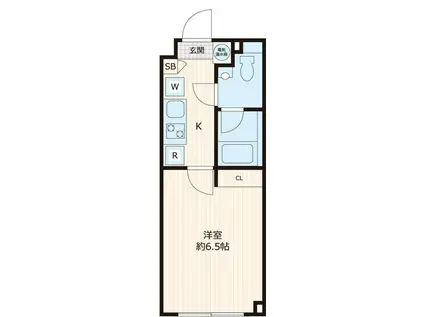 グランドカーサ大森(1K/5階)の間取り写真