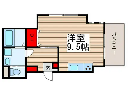 リムズ浦和(ワンルーム/2階)の間取り写真