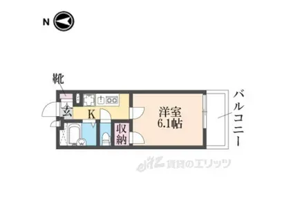 レオパレスアーク(1K/2階)の間取り写真