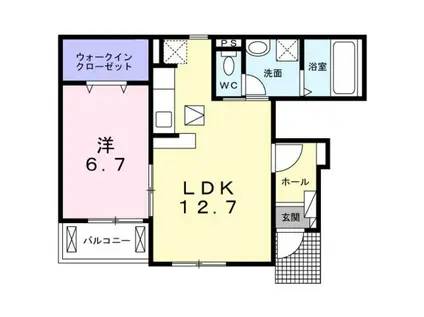 ルチアーノ(1LDK/1階)の間取り写真