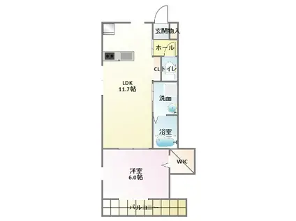 TW.RAINBOW T(1LDK/1階)の間取り写真