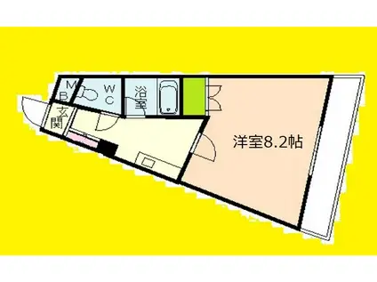 コンフォート(1K/2階)の間取り写真