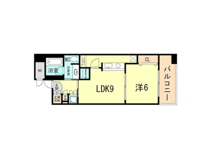 カトルセゾン(1LDK/4階)の間取り写真