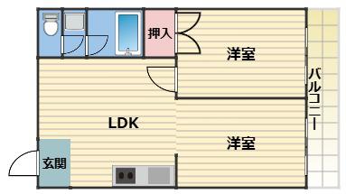 GM殿島町(2LDK/2階)の間取り写真