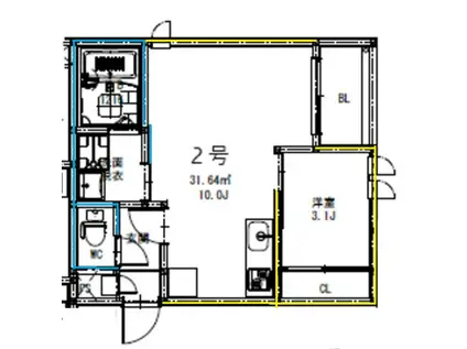 REGALEST肥後大津駅(1LDK/3階)の間取り写真