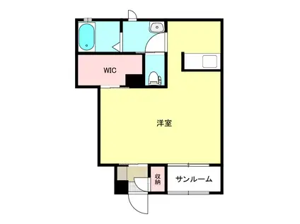 ヴィーブル(ワンルーム/1階)の間取り写真