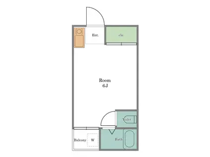 恵比寿セントラル(ワンルーム/2階)の間取り写真