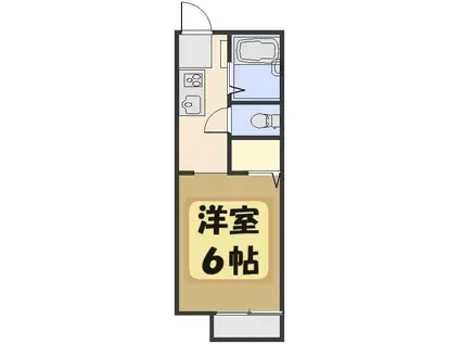 フローラル千間台(ワンルーム/1階)の間取り写真