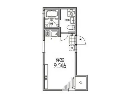 グランエッグス東大前(ワンルーム/1階)の間取り写真