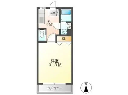 SHIGA CORPO(1K/4階)の間取り写真