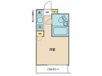 ジョイナス鷹の台(ワンルーム/4階)の間取り写真
