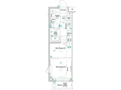 ラフィスタ練馬春日町(2K/2階)の間取り写真