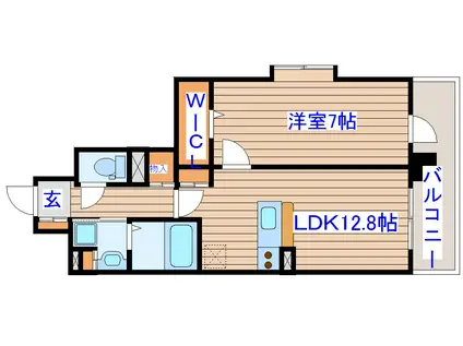 レジディア榴岡ウエスト(1LDK/6階)の間取り写真