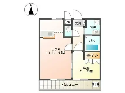 フォーマルハウト(1LDK/2階)の間取り写真