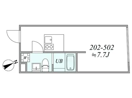 TRIAS280(1K/3階)の間取り写真