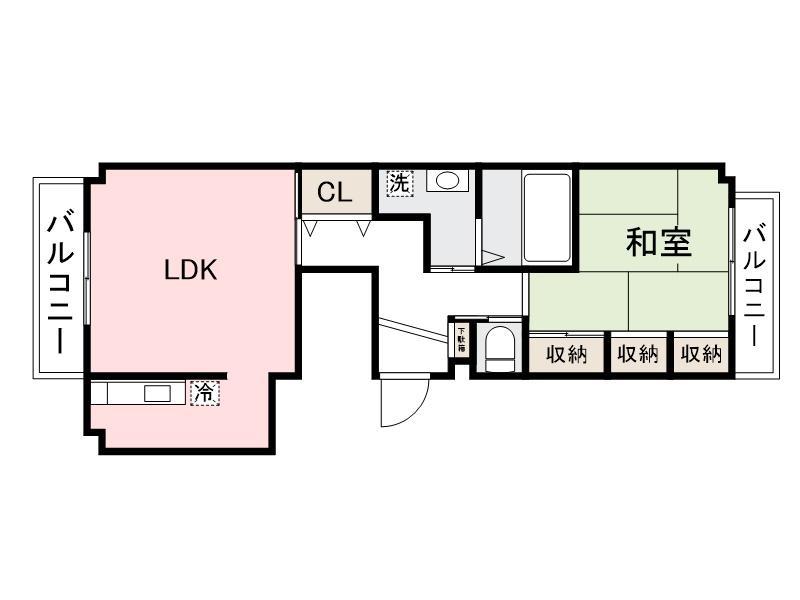 T・K TOWER(1LDK/8階)の間取り写真