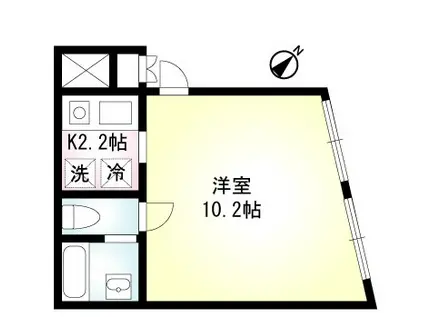 DUO COURT 大井(ワンルーム/3階)の間取り写真