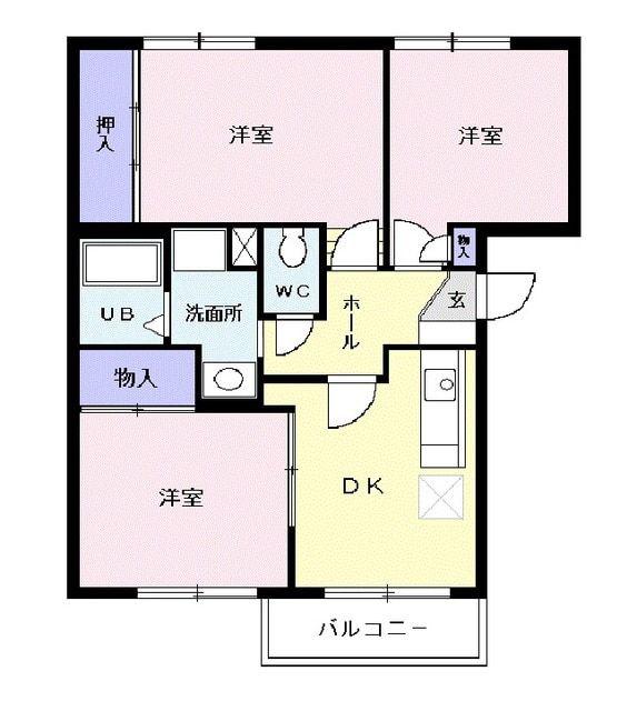 スターブルWAKO(3DK/2階)の間取り写真