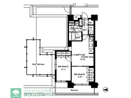 パークアクシス文京ステージ(2LDK/3階)の間取り写真