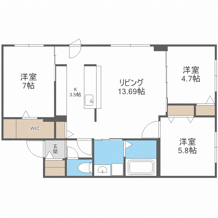 LAYLA27(3LDK/4階)の間取り写真