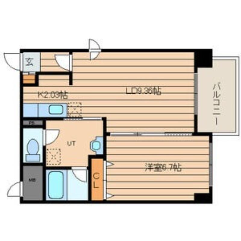A STAGE(1LDK/2階)の間取り写真