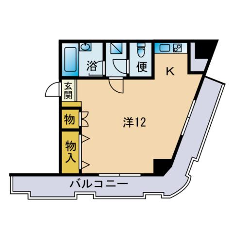 ボンマルシェ・イケダ(ワンルーム/2階)の間取り写真