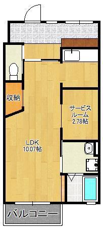 リオ セレッソ(1LDK/2階)の間取り写真