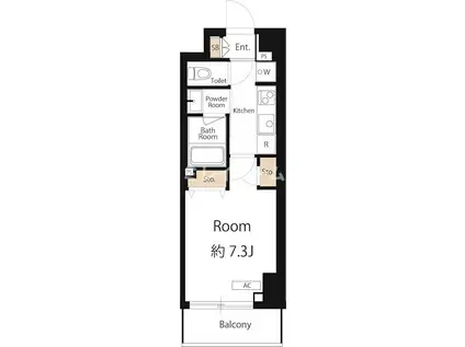 ハイズフラット糀谷(1K/6階)の間取り写真