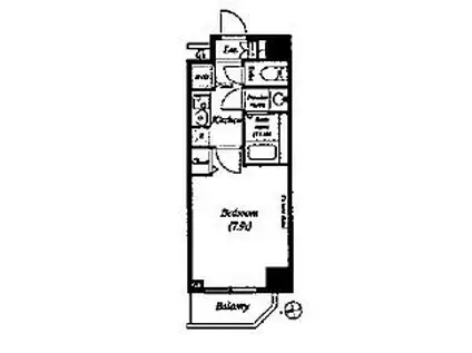 ルクレ上北沢ルネサンスコート(1K/2階)の間取り写真