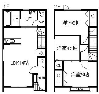 コンフォール豊岡(3LDK/1階)の間取り写真