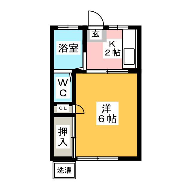 ハイツ小池NO1(1K/1階)の間取り写真