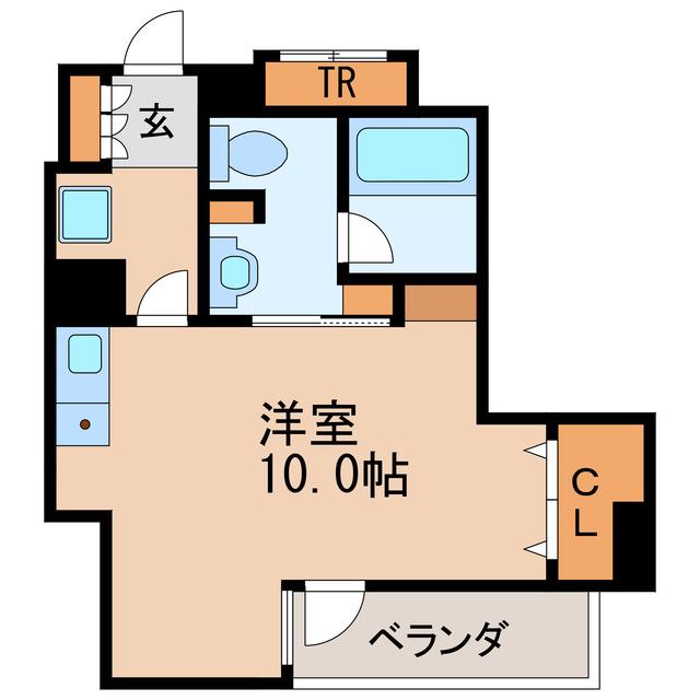 パークアクシス新栄(ワンルーム/9階)の間取り写真
