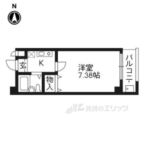 IZUTSUYA久(1K/2階)の間取り写真