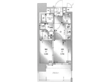 グランフォーレ箱崎アネックス(2K/5階)の間取り写真