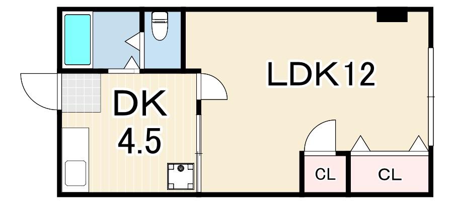 パレス上原(1DK/3階)の間取り写真