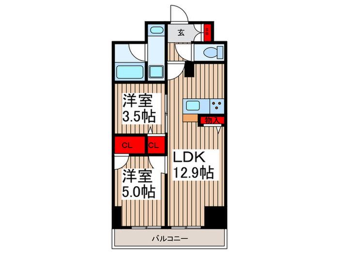 Y´S本所(2LDK/3階)の間取り写真