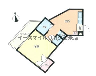 ウィン・グランデ国分(1DK/3階)の間取り写真