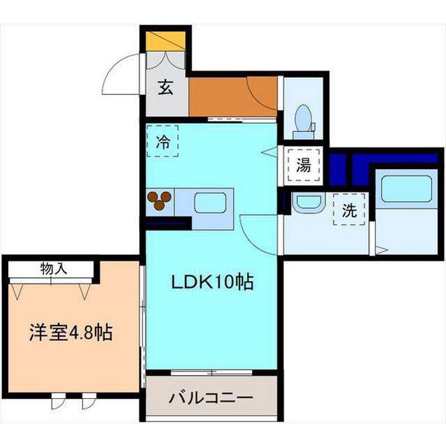 RESIDENCE MIRAI(1LDK/2階)の間取り写真