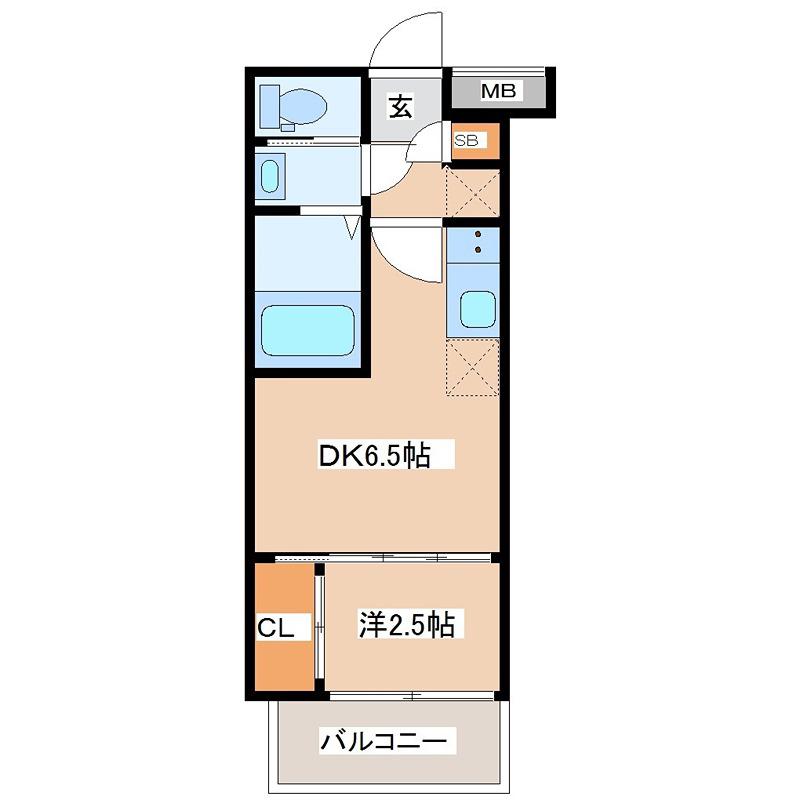 セレニテ中崎町リアン(1DK/13階)の間取り写真