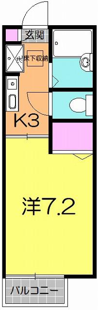 セフィラHAGA(1K/1階)の間取り写真