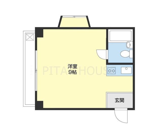 グランセオ屋形(ワンルーム/5階)の間取り写真