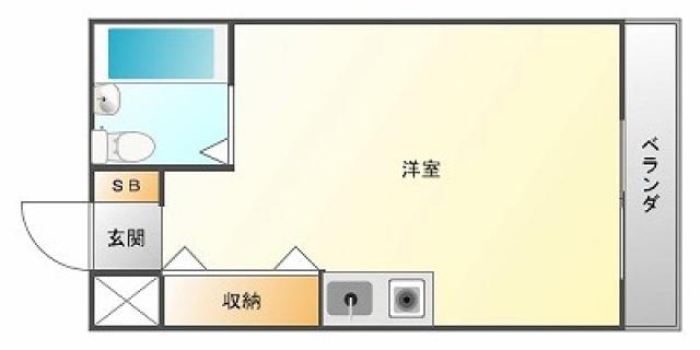 プレアール吹田泉町II(ワンルーム/2階)の間取り写真