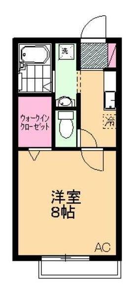プランドール・レーブII(1K/1階)の間取り写真