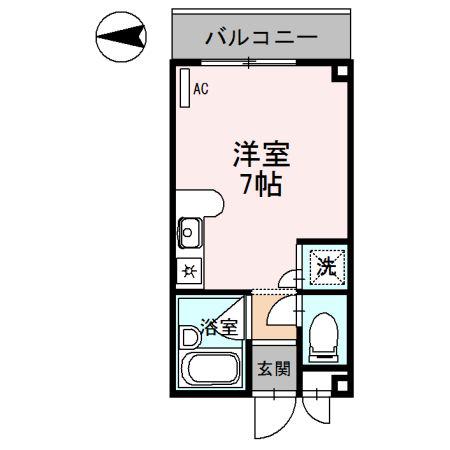 ソフィビル(ワンルーム/4階)の間取り写真