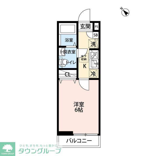 エクセラン上本郷II(1K/2階)の間取り写真