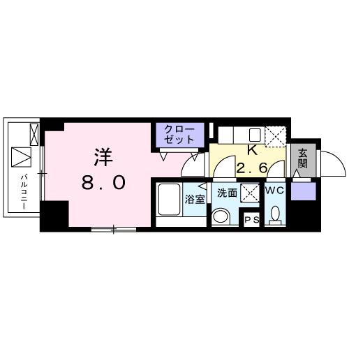 サン ウォーム ニチダン(1K/2階)の間取り写真