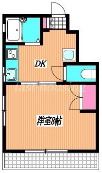 エクセル(1DK/1階)の間取り写真
