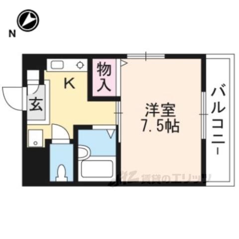 ハイツC&C(1K/1階)の間取り写真