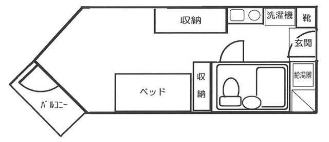 コスモヒルハウス(ワンルーム/3階)の間取り写真